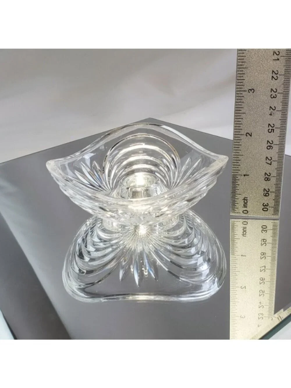 Vintage Royal Crystal Rock Aurea Taper Single Light Candle Holder - Set of 2